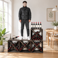 Solid Tech Countertop Wine Racks Countertop Solid Wood Stackable Storrustic Retro Cube 48 ...
