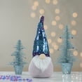 thumbnail image 3 of Northlight Gnome with Flip Sequin Hat Christmas Decoration - 17.5" - Purple and Blue, 3 of 7
