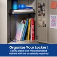thumbnail image 2 of Lockermate By Bostitch Stac-A-Shelf Locker Organizer Shelf, Stackable, Extra Tall, Fits Standard Size School Lockers, Navy, 2 of 4