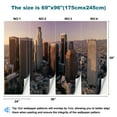 thumbnail image 3 of Peel and Stick Wallpaper Aerial Historic Core Downtown Los Angeles Sunset Modern Art Wall Mural Decor Self Adhesive and Removable 69in x 98in, 3 of 8