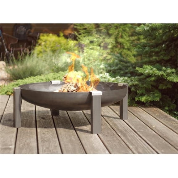13.8 x 31 in. Tilsit Steel Wood Burning Outdoor Fire Pit