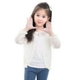 thumbnail image 2 of Coerni Little Girls Knit Cardigan Sweater for Toddler Baby Ruffle Long Sleeve Button up Sweater Jacket Outwear Top Spring, 2 of 5