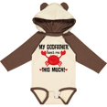 thumbnail image 3 of Inktastic Godson Gifts My Godfather Loves Me Boys or Girls Long Sleeve Baby Bodysuit, 3 of 5