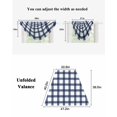 thumbnail image 6 of Waterfall Valances for Windows, Navy Blue Plaid Check, Kitchen Sheer Valance Curtains, Geometrical Abstract Lattice Rod Pocket Elegant Swag Valances for Living Room Bedroom, 47.2"x38.5", 1 Panel, 6 of 8