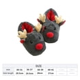 thumbnail image 2 of Pantuflas De Felpa De Alce Unisex, Pantuflas Suaves De Animales Lindos, Pantuflas Cálidas De Navidad Monstrate  AP007718-01, 2 of 6