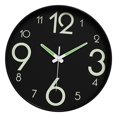 thumbnail image 4 of Lipstore Glow in The Dark Wall Clock 25cm Timepiece for Living Room Office Decoration Style C, 4 of 8