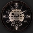 thumbnail image 4 of Presentime & Co. 14"" in/Outdoor Luminous Wall Clock with Thermometer Weather Thermometer Night Light with Smart Sensor - Oil Rubbed Bronze Finish Outdoor Lights & Decoration., 4 of 5