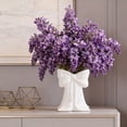thumbnail image 6 of Farcauo White Ceramic Bow Vase for Centerpieces Minimalist Farmhouse Beige Vase Flowers Tulip Pampas Grass Vase Flower Modern Home Decor Vase Cute Decorative Vase for Table Bathroom Shelf, 6 of 9