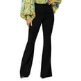 thumbnail image 3 of Hunpta Women High Waist Comfortable SlimFit Trousers With Buttons Flared Suit Pants, 3 of 8
