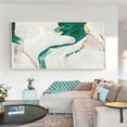 thumbnail image 4 of Gold Foil Teal Green 3D Texture Abstract Handmade Painting On Canvas Livingroom Bedroom Large Gold Wall Art New Home Art Decor, 4 of 8