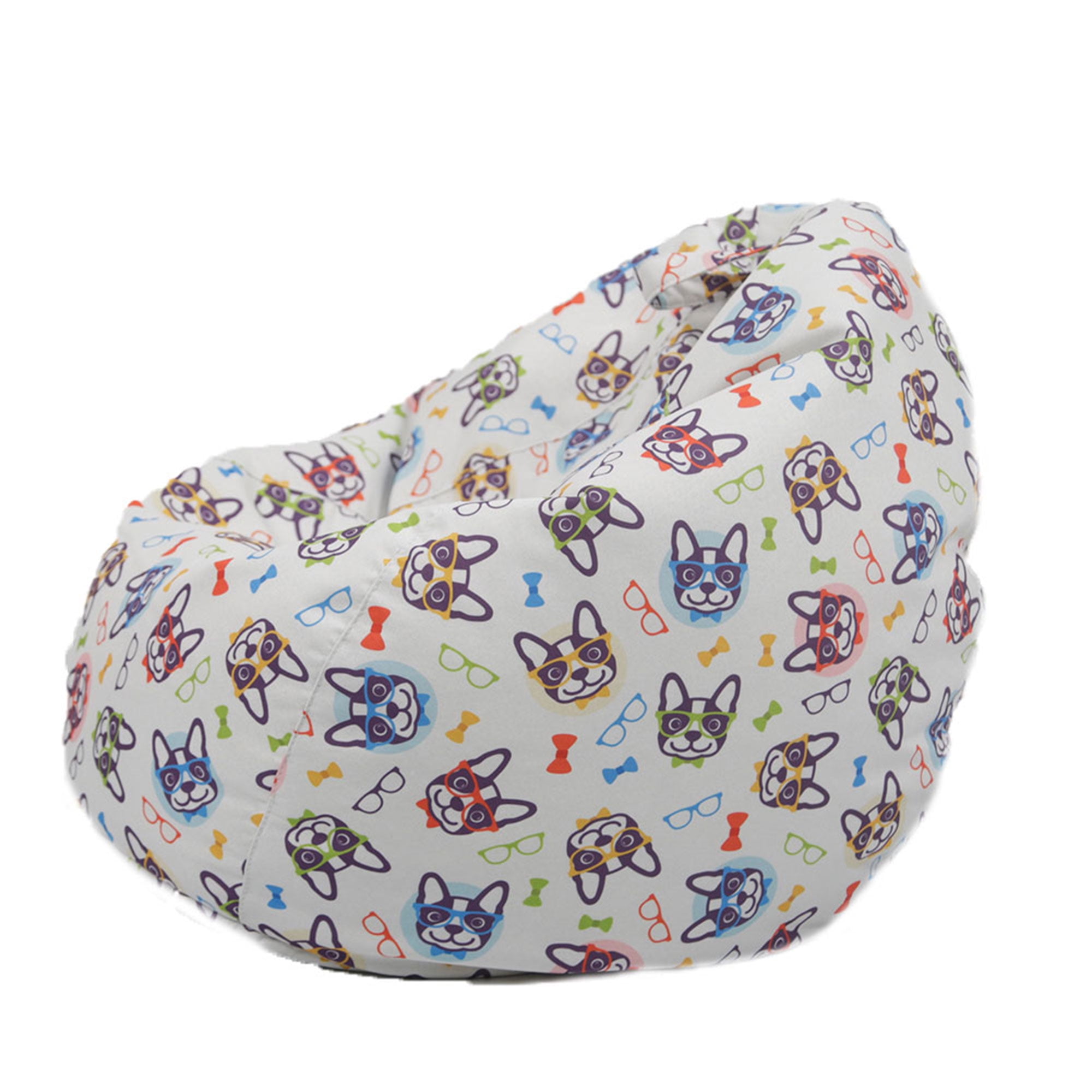 Tregren Stuffed Animal Storage Bean Bag Chair for Kids, Zipper Storage
