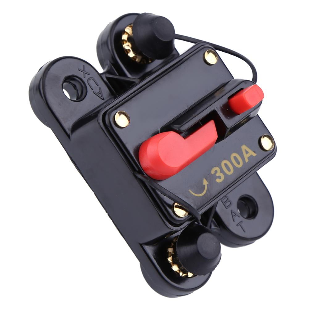 for Car Marine Boat Bike Stereo Audio Reset Fuse 80A Circuit Breaker 1PC DC12V 80-300A Auto Self Recovery Fuse Holder Double Circuit Breaker