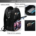 thumbnail image 4 of Fotbe Colorful Frog Among Flowers Mochila con Estampado y Puerto USB para Hombre y Mujer, Mochila Antirrobo, Mochila de Viaje, Mochila Escolar, Mochila Universitaria, 4 of 7