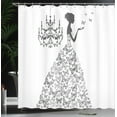 thumbnail image 3 of Ambesonne Vintage Shower Curtain, Love Country Romance Print, 69"Wx84"L, Pale Grey, 3 of 4