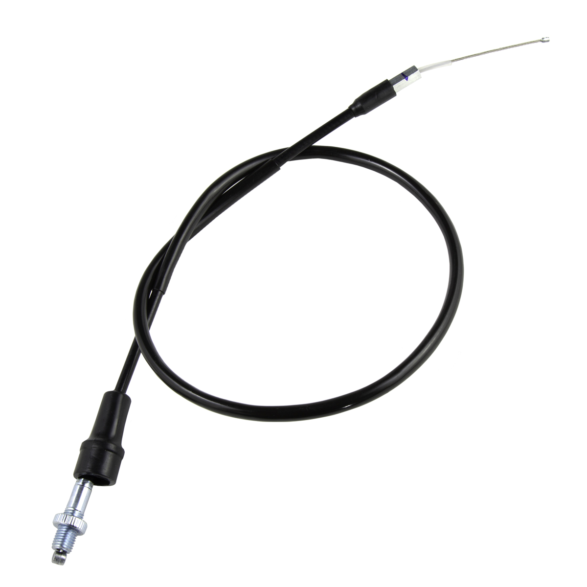 Throttle Cable Replacement For Yamaha Grizzly 125 YFM125 ATV - Stainless Steel & PVC, Black