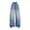 Light Blue, variant on Ruyang Baggy Jeans for Girls Wide Leg Cargo Pants Y2K Elastic High Waist Denim Pants Teens Loose Back to School Clothes
