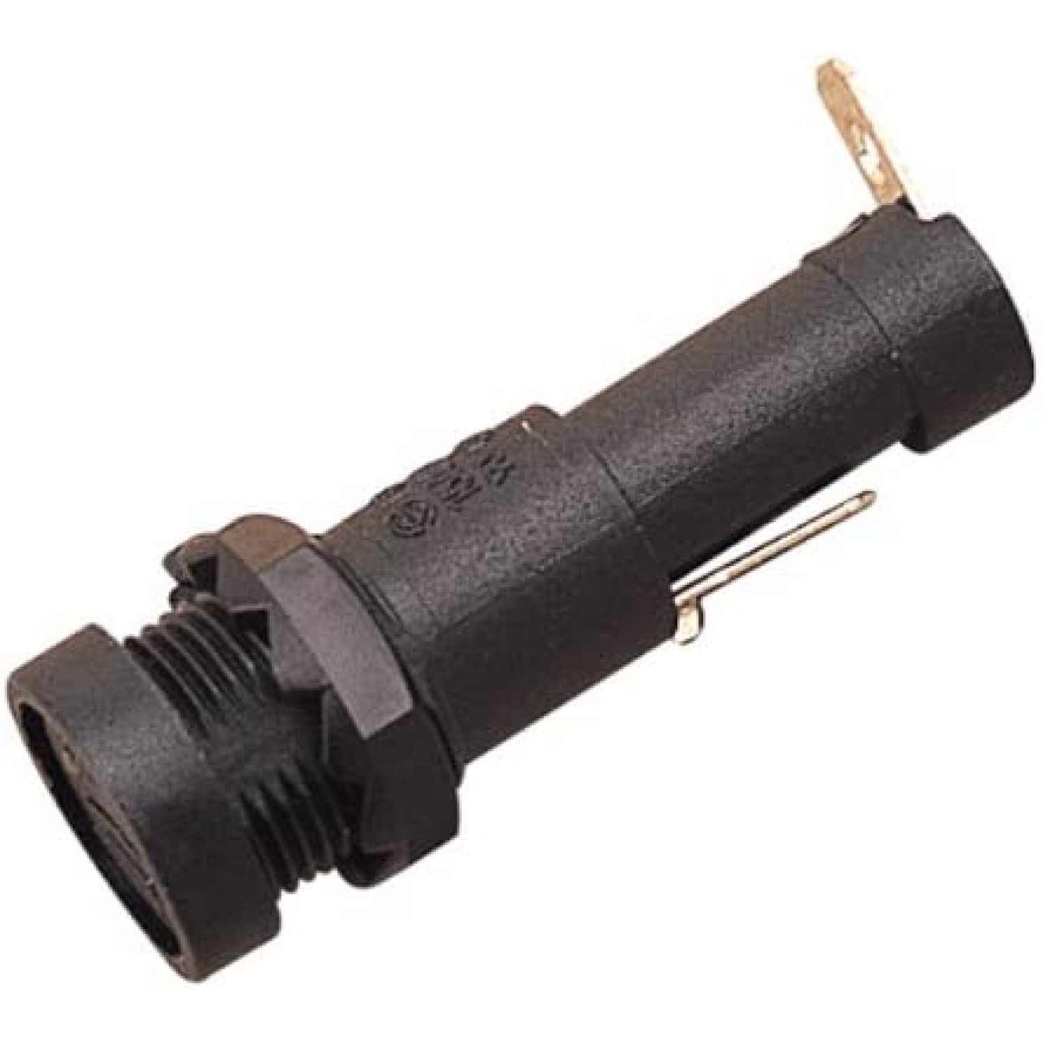 Codllyne 4205041 15 Amp Round Fuse Holder with Flush Cap & Spade Terminal, Stamped brass/Molded