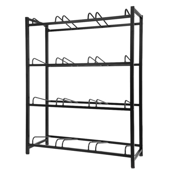 5 Gallon Water Jug Rack, 4 Tier Water Bottle Organizer Carbon Steel Heavy Duty Storage Rack for Warehouse Office Studio Kitchen(12 Slots)