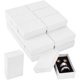 thumbnail image 1 of Paquete de 24 cajas de cartón para joyería con diseño de rombos, 7,6 x 5 x 2,5 cm, blancas, para pendientes y collares. Cajas de regalo Kraft con esponja de terciopelo., 1 of 6
