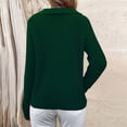 thumbnail image 4 of Womens V Neck Sweaters Lapel Long Sleeve Casual Soft Cozy Cable Knitted Sweater Pullover Solid Color Comfy Sweater Tops Womens Clothes, 4 of 7