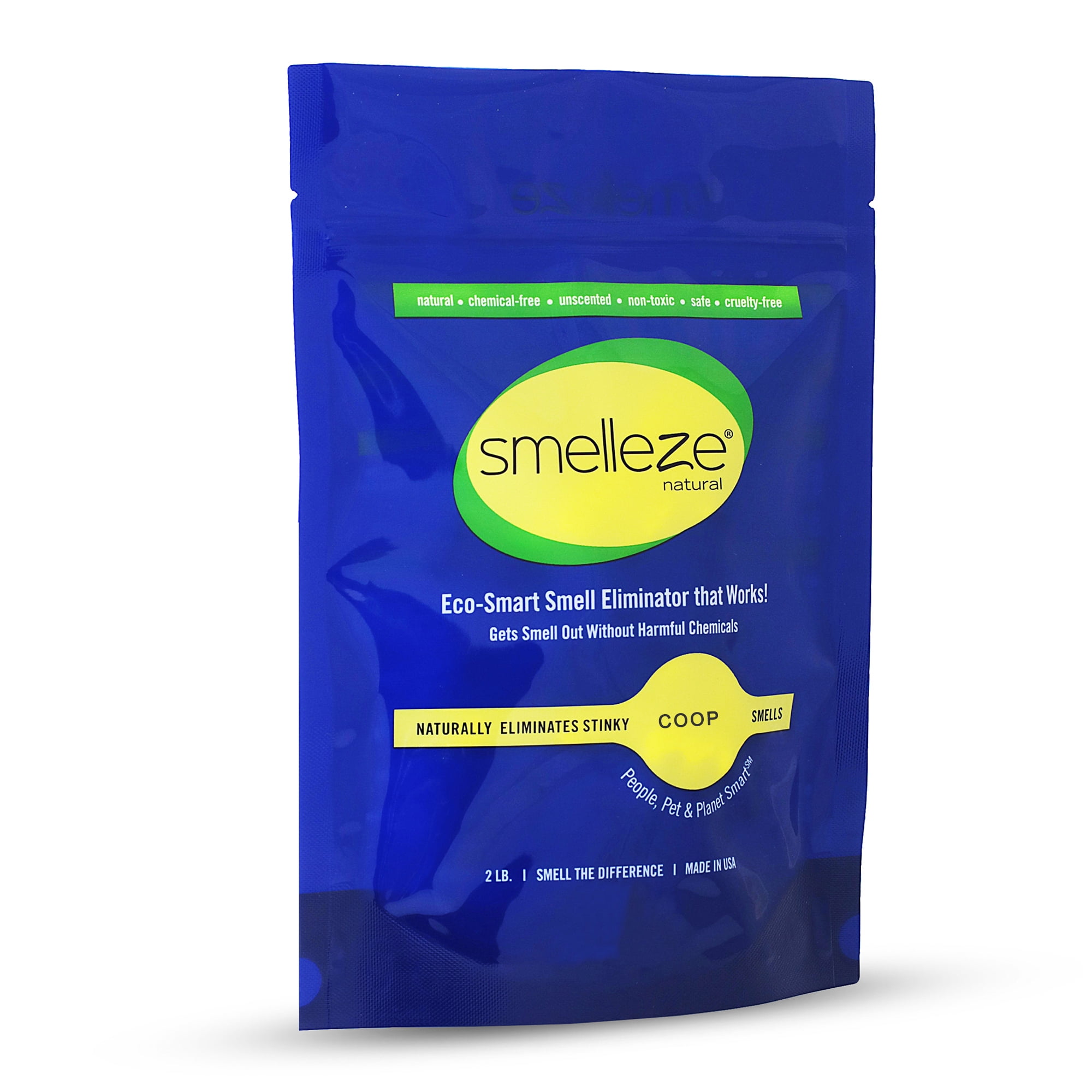 SMELLEZE Natural Chicken Coop Smell Deodorizing Granules: 2 lb. Stinky Coop Refresher That Works Safely
