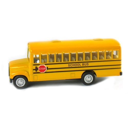 Kinsfun12 pcs Mini School Bus 2 3/8” L Diecast pull back action 