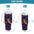 thumbnail image 6 of Yayeee 40oz Double-Wall Insulated Stainless Steel Tumbler with Handle Bottle, Geometric Eagle, 6 of 8