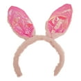 thumbnail image 7 of Plush Bunny Ears Headband (6 Headbands, Colors Vary) Easter Party Decorations, Favors, Costume Propp, 7 of 7