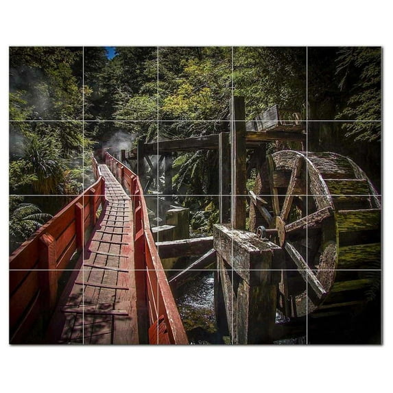 Bridge Ceramic Tile Mural Kitchen Backsplash Bathroom Shower, 400290-M54