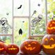 thumbnail image 4 of Bewildely Pegatinas de esqueleto de Halloween, pegatinas para ventana, pegatinas para puerta de pared de cristal para decoración de fiesta de Halloween Decoración del hogar Bewildely HA036937-00, 4 of 6