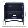 thumbnail image 2 of Evelyn&Zoe Adjustable Shelves Rectangular Modern Accent Cabinet, MDF/PVC Dark Blue, 28”, 2 of 8