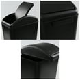 thumbnail image 2 of Idomy 3-Pack 4.5 Gallon Plastic Trash Can with Swing Lid, Swing-Top Garbage Can, Black, 2 of 7