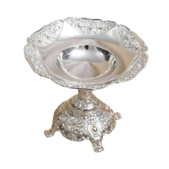 deevoka Footed Fruit Bowl Stood Fruit Bowl Elegant Gold Display -tablet Snack Serving Plate Podest Bowl for Public Holidays Office Party