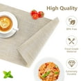 thumbnail image 6 of VCVCOO Beige Placemats Set of 4 - Heat Resistant Non-Slip Place mats for Dining Table, Washable Durable PVC Vinyl Woven Table Mats, 6 of 12