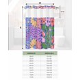 thumbnail image 6 of No Hook Shower Curtain with Snap in Liner, Spring Abstract Flower Plant Simple Style Hotel Shower Curtains for Bathroom, Washable Shower Curtain Liner Set with Mesh Top Window, 54"x78", 6 of 6