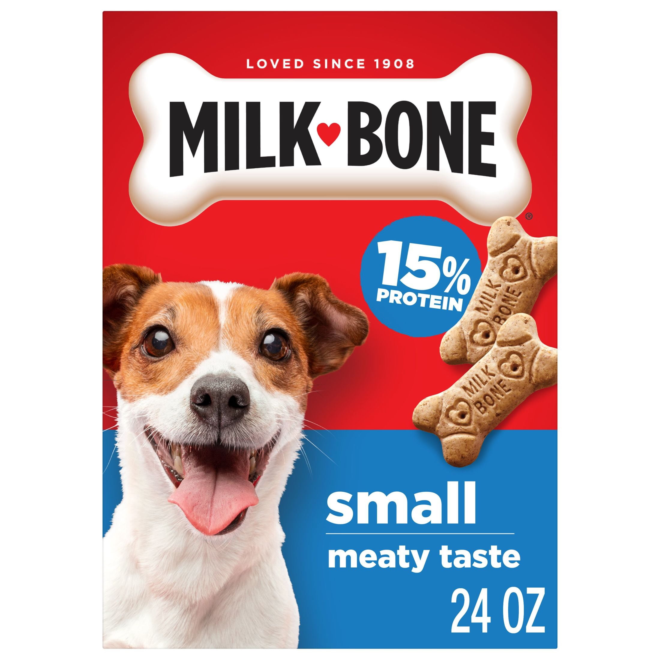 (6 pack) Milk Bone Crunchy Small Dog Treats, 24 oz Box, Original Beef Flavor