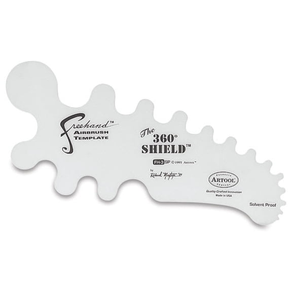 Artool Freehand Essential Seven Airbrush Template - FH-3, 360 Degree Shield