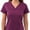 Wine, variant on Adar Pro Scrubs For Women - Sweetheart V-Neck Scrub Top