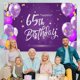 thumbnail image 5 of Hamigar Fondo De Pancarta De Feliz Cumpleaños Número 65 De 6 X 4 Pies - Decoraciones De Cumpleaños De 65 Años Suministros Para Fiestas Para Mujeres - Púrpura, 5 of 5