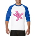 thumbnail image 1 of Artix - Mens Raglan Sleeve Baseball T-Shirts - Sea Turtle Hawaii, 1 of 5