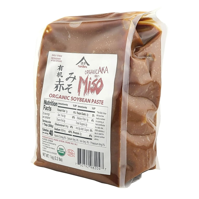 Namikura Aka Red Miso, Aged 6 Months, Organic Soybean Paste, 2.2