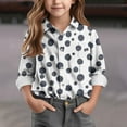 thumbnail image 5 of Mgmyaa Boys and Girls Button Down Shirt Long Sleeve Collared Casual Shirts Spring Summer Kids Blouses Comfortable Daily Wear Size 3-16Years, 5 of 5