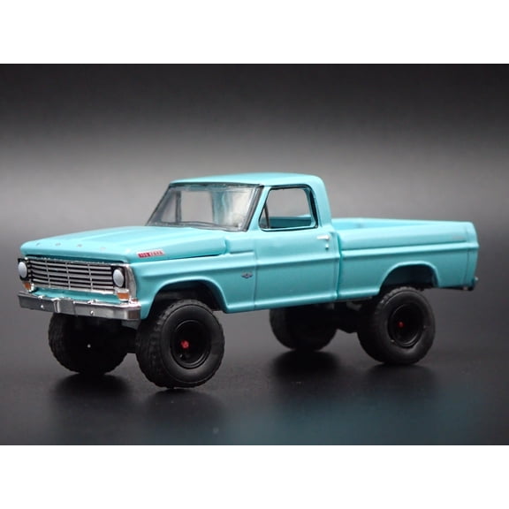 Open Box 1967 67 FORD F100 SHORT BED 4X4 PICKUP TRUCK BLUE 1:64 SCALE DIECAST MODEL CAR