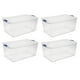 image 0 of Sterilite 105 Qt. Latch Box Plastic, Stadium Blue, Set of 4