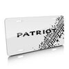 Jeep Patriot on Off-Road Tire Mark Graphic White Aluminum License Plate