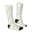 thumbnail image 3 of Daiia Sports Socks Happy Easter Printed Novelty Crew Socks for Men Women Knee High Socks Cotton Socks Soft & Breathable Support Unisex Socks, 3 of 9