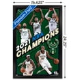 thumbnail image 4 of NBA Milwaukee Bucks - 2021 NBA Finals Champions Wall Poster, 14.725" x 22.375", Framed, 4 of 6