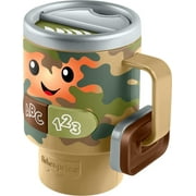 Fisher-Price Laugh & Learn Wake up & Learn Coffee Camo Mug Baby & Toddler Toy with Music & Lights