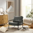 Art Leon Mid Century Lounge Chairs PU Leather Accent Chairs Metal Frame