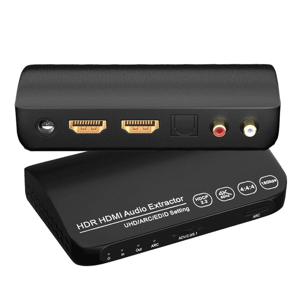 Sidst Disse udbytte HDMI 2.0 Audio Extractor 4K 60Hz, HDMI ARC HDR EDID Audio Splitter  Converter to HDMI Audio Splitter&Optical Toslink SPDIF+L/R Stereo 5.1CH HDMI  Audio Extractor - Walmart.com